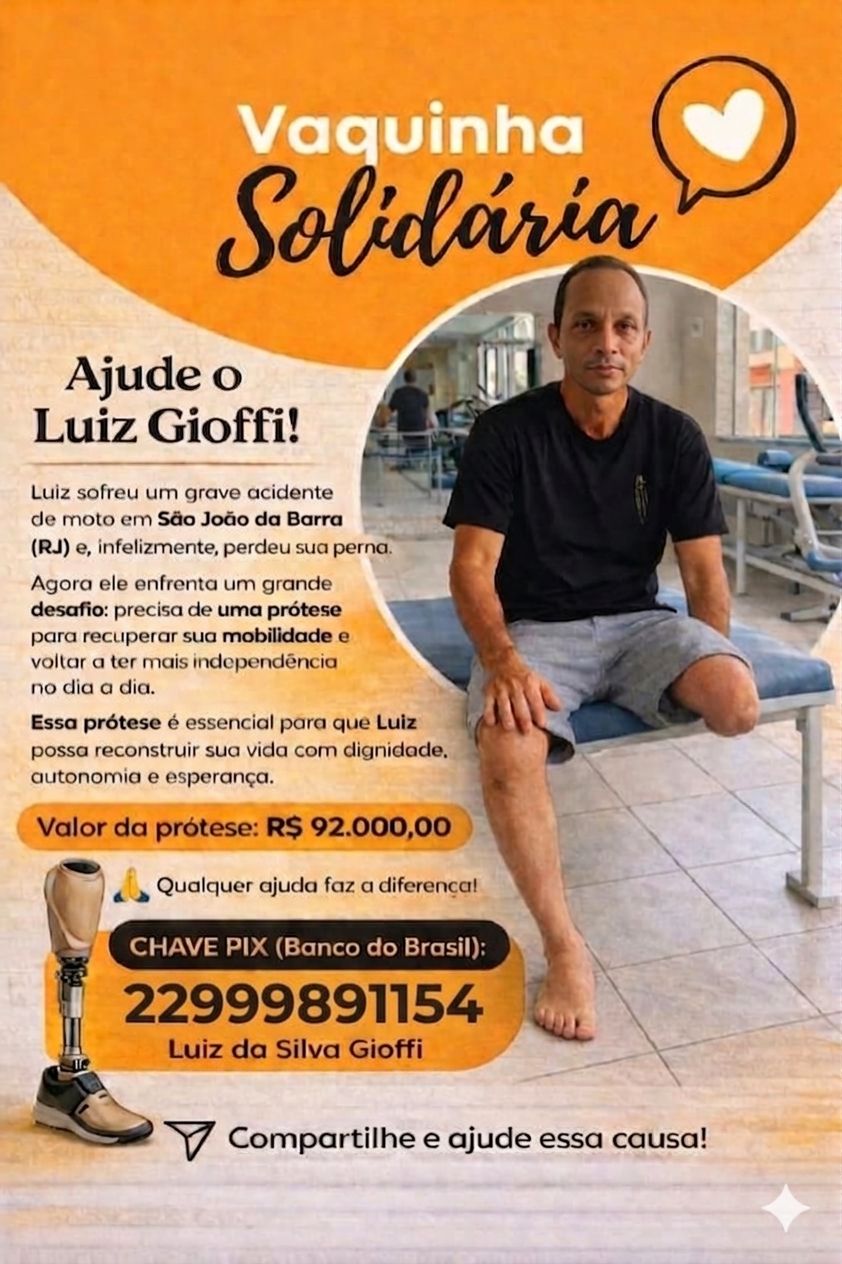 Motociclista que perdeu perna em acidente arrecada dinheiro para comprar prótese
