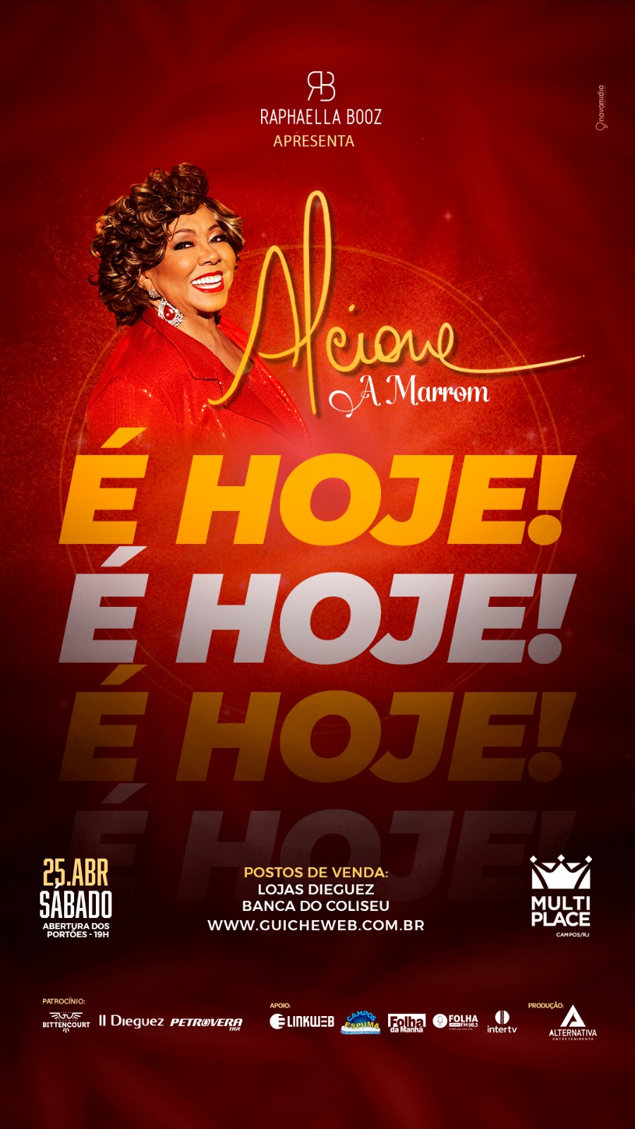 Hoje tem Alcione em Campos