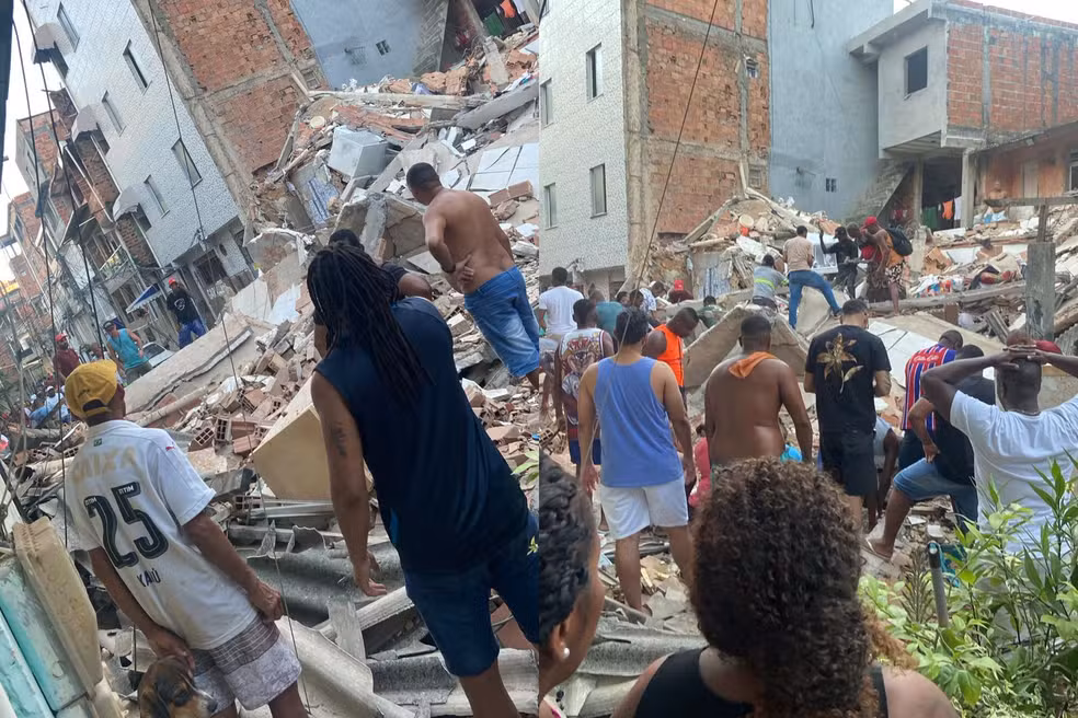 Desabamento de prédio em Salvador deixa mortos e mobiliza operação de resgate