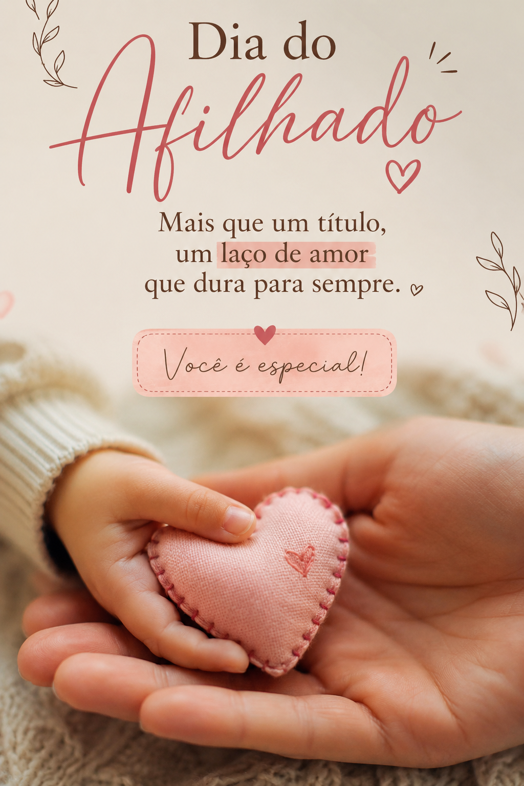 Dia do Afilhado celebra o amor, o carinho e os laços que vão além do sangue