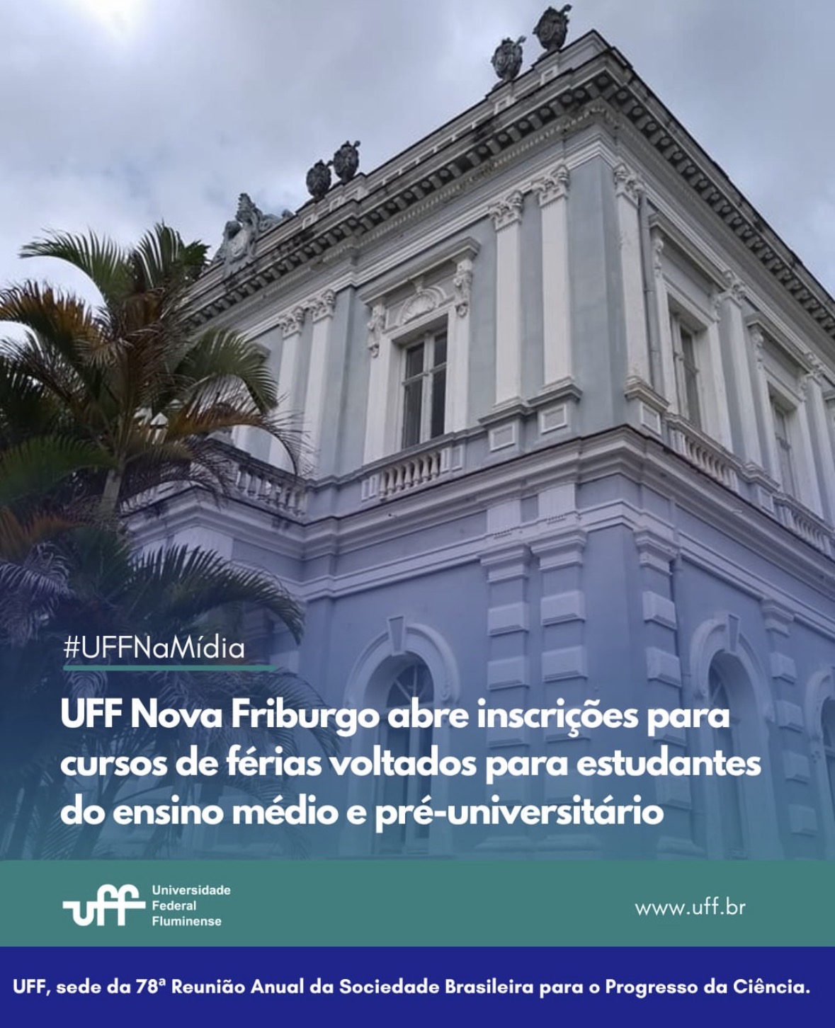 UFF Nova Friburgo abre inscrições para cursos gratuitos de férias com 174 vagas