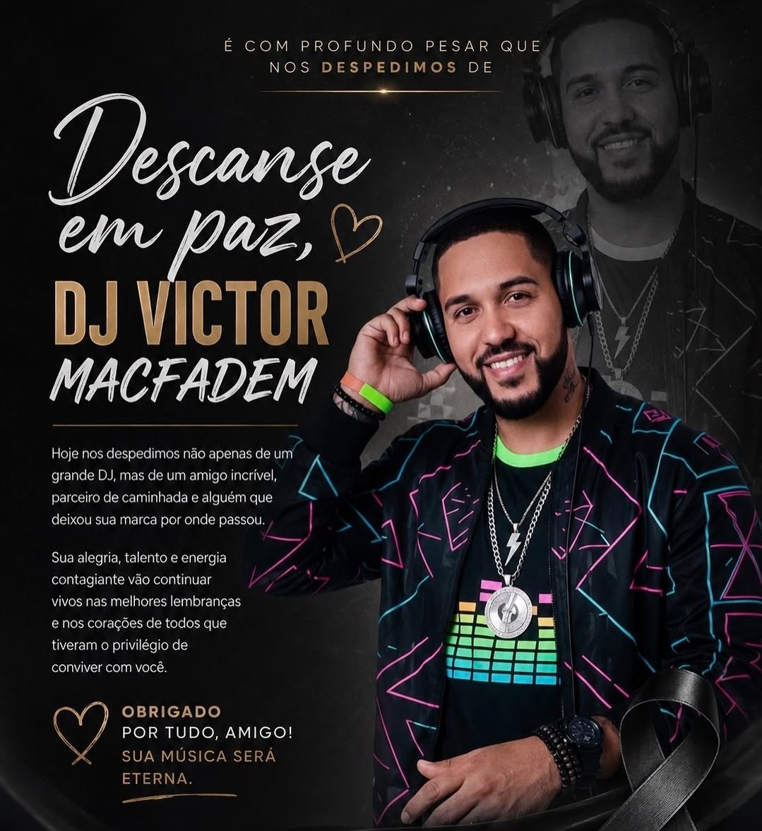 Morte de DJ Victor Macfadem comove  meio artístico e social